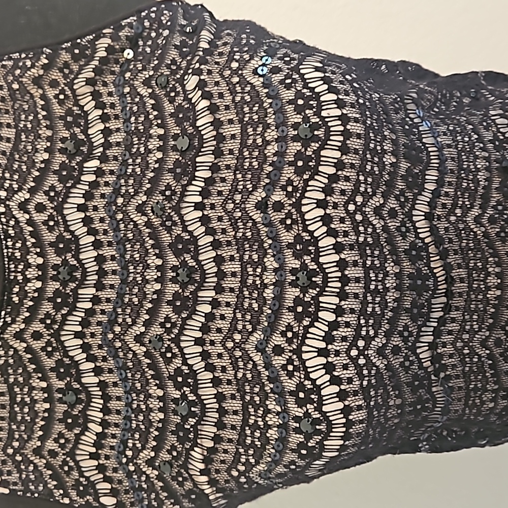 Bundle - 2 Black Lace Pattern Tops - image 8